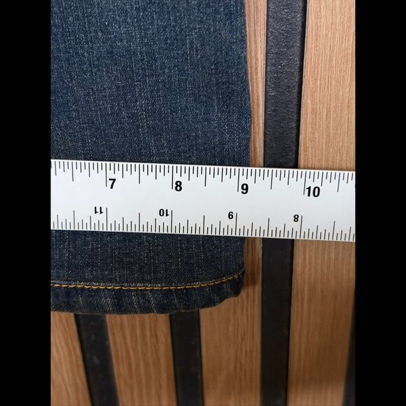 Levis 519 Jeans 3 Womens Blue Low Rise Flare y2k Denim Stretch Dark Wash - Picture 6 of 9